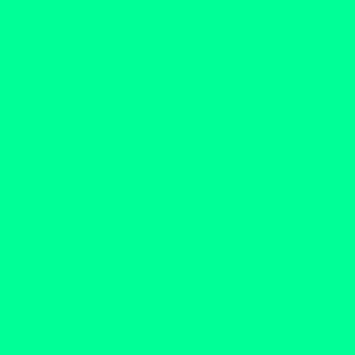 500×500pxの単色画像 #00FF96(カラー番号110)
