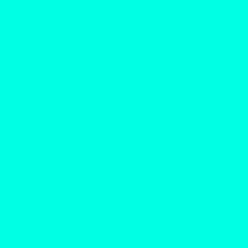 500×500pxの単色画像 #00FFE4(カラー番号123)