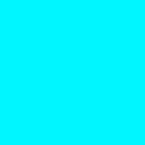 500×500pxの単色画像 #00F6FF(カラー番号129)