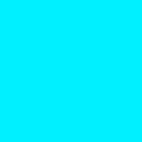 500×500pxの単色画像 #00F0FF(カラー番号130)