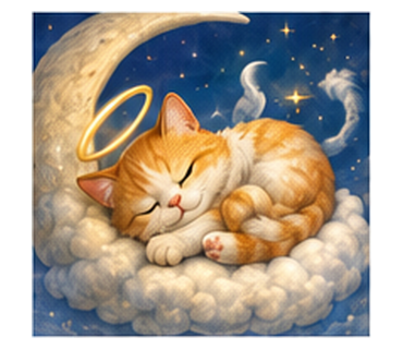 雲で眠る天使猫