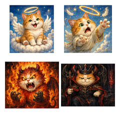 天使と悪魔な猫