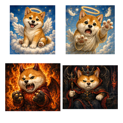 天使と悪魔な柴犬