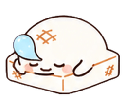 すやすや眠るおもち