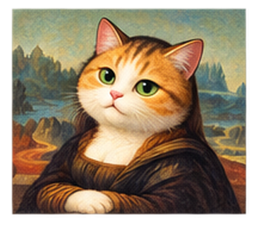 モナ・リザ風の猫