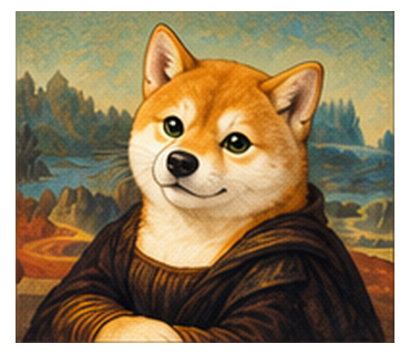 モナ・リザ風の柴犬